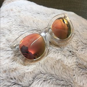 Clear Mirrored Sunglasses